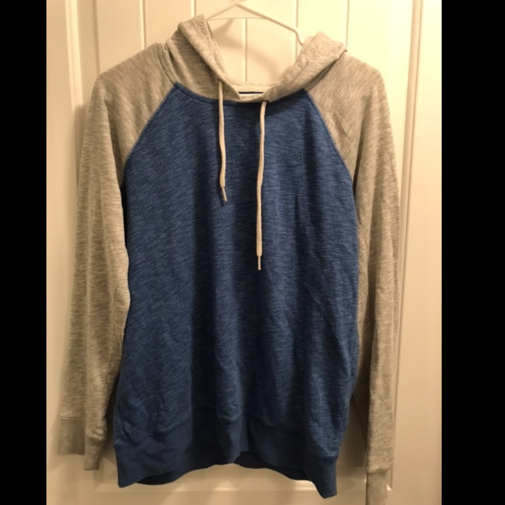 Blue and gray Volcom hoodie